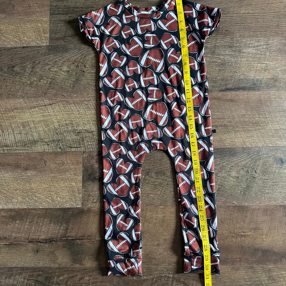 Baby Little Rangos Football Print Footie 3T boutique